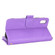 iPhone XS Max Litchi Texture Zipper Leather Phone Case - Purple