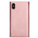 iPhone XS Max Skin Feel Zipper Horizontal Flip Leather Case with Holder & Card Slots & Photo Frame & Lanyard & Long Rope - Rose Gold