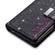 iPhone XS Max Multi-card Slots Starry Sky Laser Carving Glitter Zipper Horizontal Flip Leather Case with Holder & Wallet & Lanyard - Black
