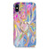 iPhone XS Max Laser Glitter Watercolor Pattern Shockproof Protective Case with Ring Holder - FD1