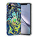iPhone XS Max Laser Glitter Watercolor Pattern Shockproof Protective Case with Ring Holder - FD4