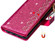 iPhone XS Max Multi-card Slots Starry Sky Laser Carving Glitter Zipper Horizontal Flip Leather Case with Holder & Wallet & Lanyard - Rose Red