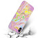 iPhone XS Max Laser Glitter Watercolor Pattern Shockproof Protective Case with Ring Holder - FD5