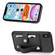iPhone XS Max Wristband Kickstand Card Wallet Back Cover Phone Case with Tool Knife - Black