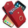 iPhone XS Max Ring Holder RFID Card Slot Phone Case - Red