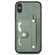 iPhone XS Max Wristband Kickstand Card Wallet Back Cover Phone Case with Tool Knife - Green