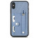 iPhone XS Max Wristband Kickstand Card Wallet Back Cover Phone Case with Tool Knife - Blue