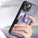 iPhone XS Max Retro Skin-feel Ring Card Wallet Phone Case - Purple