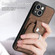 iPhone XS Max Retro Skin-feel Ring Card Wallet Phone Case - Brown