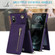 iPhone XS Max Cross-body Zipper Square TPU+PU Back Cover Case with Holder & Card Slots & Wallet & Strap - Purple