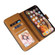 iPhone XS Max Zipper Wallet Bag Horizontal Flip PU Leather Case with Holder & 9 Card Slots & Wallet & Lanyard & Photo Frame - Brown