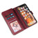 iPhone XS Max Zipper Wallet Bag Horizontal Flip PU Leather Case with Holder & 9 Card Slots & Wallet & Lanyard & Photo Frame - Wine Red