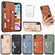 iPhone XS Max Wristband Kickstand Card Wallet Back Cover Phone Case with Tool Knife - Khaki