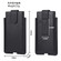 Universal Cow Leather Vertical Mobile Phone Leather Case Waist Bag 5.5-6.5 inch and Below Phones - Black