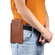 Universal Cow Leather Vertical Mobile Phone Leather Case Waist Bag 5.5-6.5 inch and Below Phones - Brown