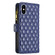 iPhone XS Max Diamond Lattice Zipper Wallet Leather Flip Phone Case - Blue