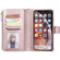 iPhone XS Max 2 in 1 Solid Color Zipper Shockproof Protective Case with Card Slots & Bracket & Photo Holder & Wallet Function - Rose Gold
