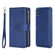 iPhone XS Max 2 in 1 Solid Color Zipper Shockproof Protective Case with Card Slots & Bracket & Photo Holder & Wallet Function - Blue