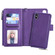 iPhone XS Max 2 in 1 Solid Color Zipper Shockproof Protective Case with Card Slots & Bracket & Photo Holder & Wallet Function - Purple