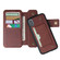 iPhone XS Max Cowhide Texture Magnetic Absorption Detachable Horizontal Flip Leather Case with Holder & Card Slots & Wallet  - Coffee