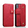 iPhone XS Max Cowhide Texture Magnetic Absorption Detachable Horizontal Flip Leather Case with Holder & Card Slots & Wallet  - Red