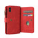 iPhone XS Max Skin Feel PU + TPU Horizontal Flip Leather Case with Holder & 15 Cards Slot & Wallet & Zipper Pocket & Lanyard - Red