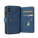 iPhone XS Max Skin Feel PU + TPU Horizontal Flip Leather Case with Holder & 15 Cards Slot & Wallet & Zipper Pocket & Lanyard - Blue