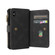 iPhone XS Max Skin Feel PU + TPU Horizontal Flip Leather Case with Holder & 15 Cards Slot & Wallet & Zipper Pocket & Lanyard - Black