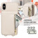 iPhone XS Max Crossbody Lanyard Zipper Wallet Leather Phone Case - Beige