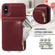 iPhone XS Max Crossbody Lanyard Zipper Wallet Leather Phone Case - Wine Red