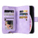 iPhone XS Max Multifunctional Card Slot Zipper Wallet Leather Phone Case - Purple