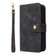 iPhone XS Max Multifunctional Card Slot Zipper Wallet Leather Phone Case - Black