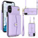 iPhone XS Max RFID Card Slot Phone Case with Long Lanyard - Purple
