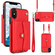 iPhone XS Max RFID Card Slot Phone Case with Long Lanyard - Red