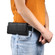 Universal Cow Leather Mobile Phone Leather Case Waist Bag 5.5-6.5 inch and Below Phones - Black