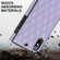 iPhone XS Max Elegant Rhombic Pattern Microfiber Leather +TPU Shockproof Case with Crossbody Strap Chain - Purple