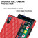 iPhone XS Max Elegant Rhombic Pattern Microfiber Leather +TPU Shockproof Case with Crossbody Strap Chain - Red