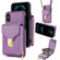 iPhone XS Max Zipper Hardware Card Wallet Phone Case - Purple