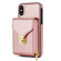 iPhone XS Max Zipper Hardware Card Wallet Phone Case - Rose Gold