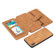 iPhone XS Max Detachable Frosted Magnetic Horizontal Flip Leather Case with Card Slots & Holder & Zipper Wallet & Photo Frame - Brown