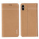 iPhone XS Max GEBEI Top-grain Leather Horizontal Flip Protective Case with Holder & Card Slots - Khaki