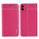 iPhone XS Max GEBEI Top-grain Leather Horizontal Flip Protective Case with Holder & Card Slots - Rose Red