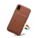 iPhone XS Max Denior V3 Luxury Car Cowhide Leather Protective Case with Holder & Card Slot - Brown