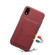 iPhone XS Max Denior V3 Luxury Car Cowhide Leather Protective Case with Holder & Card Slot - Dark Red