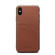 iPhone XS Max Denior V1 Luxury Car Cowhide Leather Protective Case with Double Card Slots - Brown