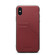 iPhone XS Max Denior V1 Luxury Car Cowhide Leather Protective Case with Double Card Slots - Dark Red