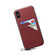 iPhone XS Max Denior V1 Luxury Car Cowhide Leather Protective Case with Double Card Slots - Dark Red