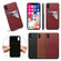 iPhone XS Max Denior V1 Luxury Car Cowhide Leather Protective Case with Double Card Slots - Dark Red