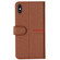 iPhone XS Max GEBEI Top-grain Leather Horizontal Flip Protective Case with Holder & Card Slots & Wallet & Photo Frame - Brown