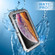 iPhone XS Max Shockproof Waterproof Dust-proof Metal + Silicone Protective Case with Holder - Silver